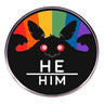 Rainbow Moth Man Pin Badge Metal - Lootquake