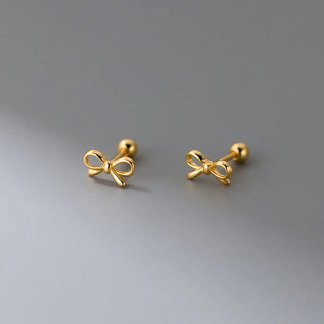 Fashion Hollowed-out Bowknot Thread Stud Earrings - Lootquake