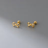 Fashion Hollowed-out Bowknot Thread Stud Earrings - Lootquake
