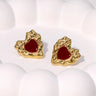 Pendientes de acero inoxidable de temperamento simple con baño de oro de 18 quilates que no se decoloran