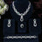 European And American Luxury Zircon Necklace Earring Bracelet Ring Suit - Lootquake