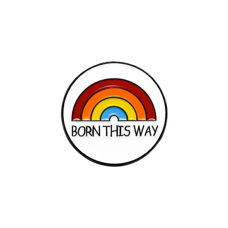 Women's Fashion English Letter Rainbow Love Alloy Drip Badge - Lootquake