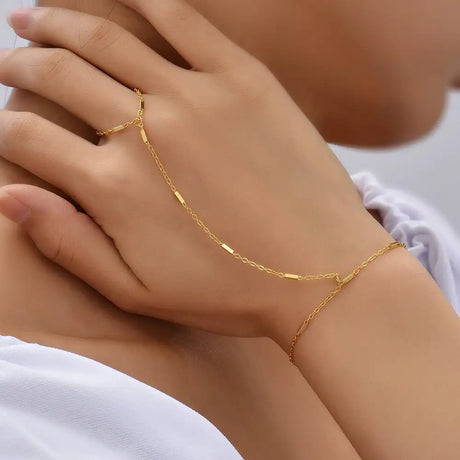 Women's Beach Ring Bracelet Integrated Chain - Lootquake