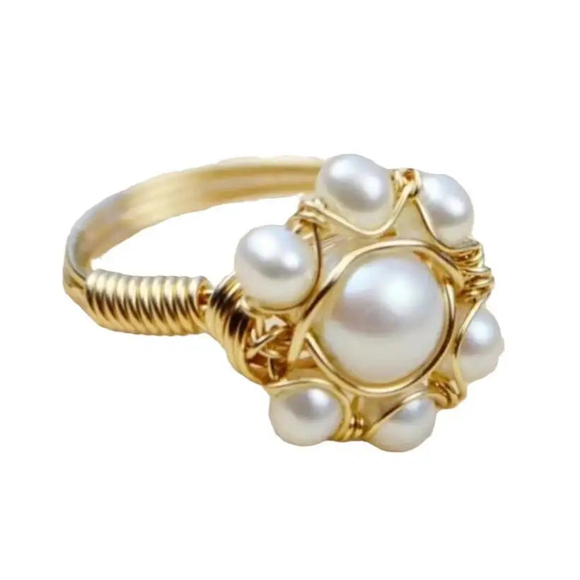 Entry Lux Inlaid Pearl Exquisite Ring - Lootquake