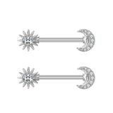 Fashion Zircon Adhesive Nail Piercing Jewelry - Lootquake
