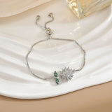 Simple Rotatable Flower Color-preserving Pure Copper Gold-plated Bracelet - Lootquake