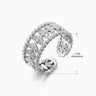 Anillo de acero inoxidable con forma de moda retro para mujer