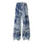 Washed Multi-pocket Design Straight Men's Jeans - Lootquake