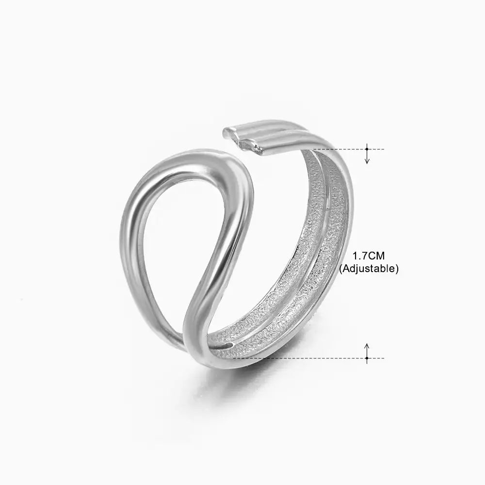 Women's Retro Fashion Stainless Steel Shaped Ring - Lootquake