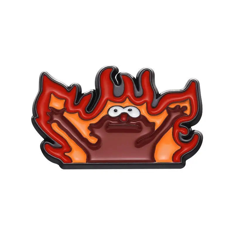 Flame Frog Small Yellow Duck Frog Shape Irregular Alloy Brooch - Lootquake