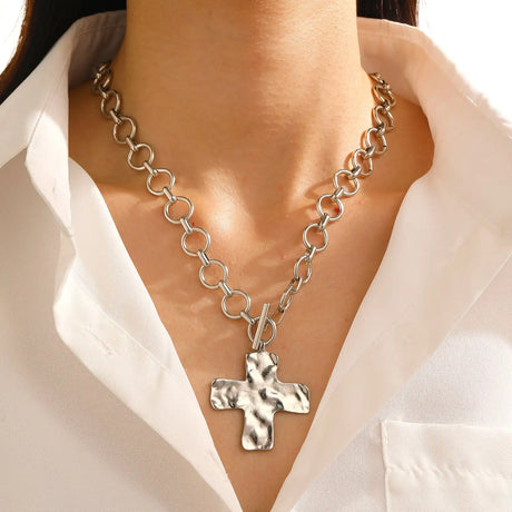 European And American Cross Alloy Pendant Necklace - Lootquake