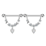 Fashion Zircon Adhesive Nail Piercing Jewelry - Lootquake