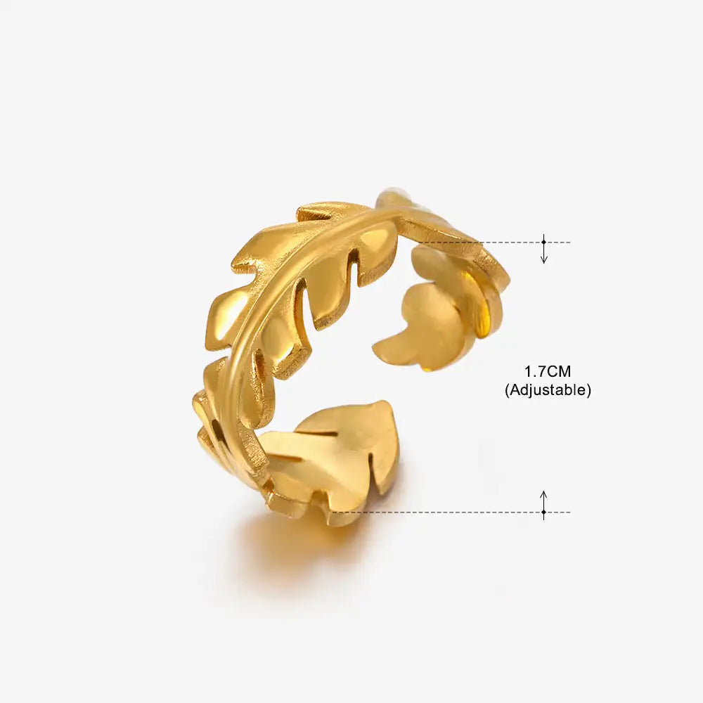 Anillo de acero inoxidable con forma de moda retro para mujer