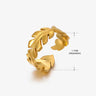Anillo de acero inoxidable con forma de moda retro para mujer