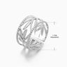 Anillo de acero inoxidable con forma de moda retro para mujer