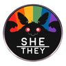 Rainbow Moth Man Pin Badge Metal - Lootquake