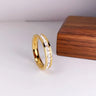 Titanium Steel Couple Single And Double Row Diamond Ring - Lootquake