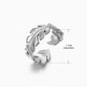 Anillo de acero inoxidable con forma de moda retro para mujer