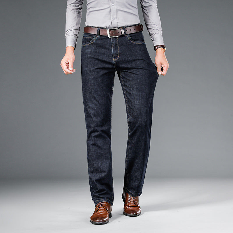 Loose Straight Business Washed Jeans - Lootquake