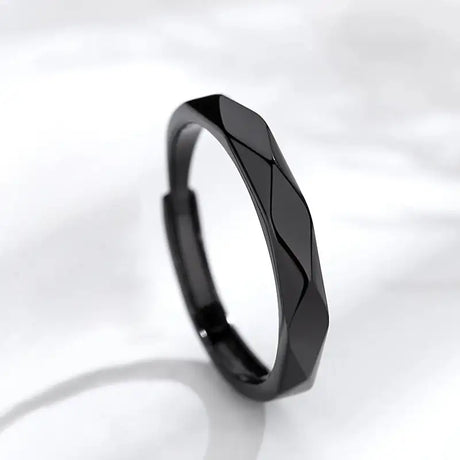 Black And White Diamond Couple Rings Argent Pur Pairs - Lootquake