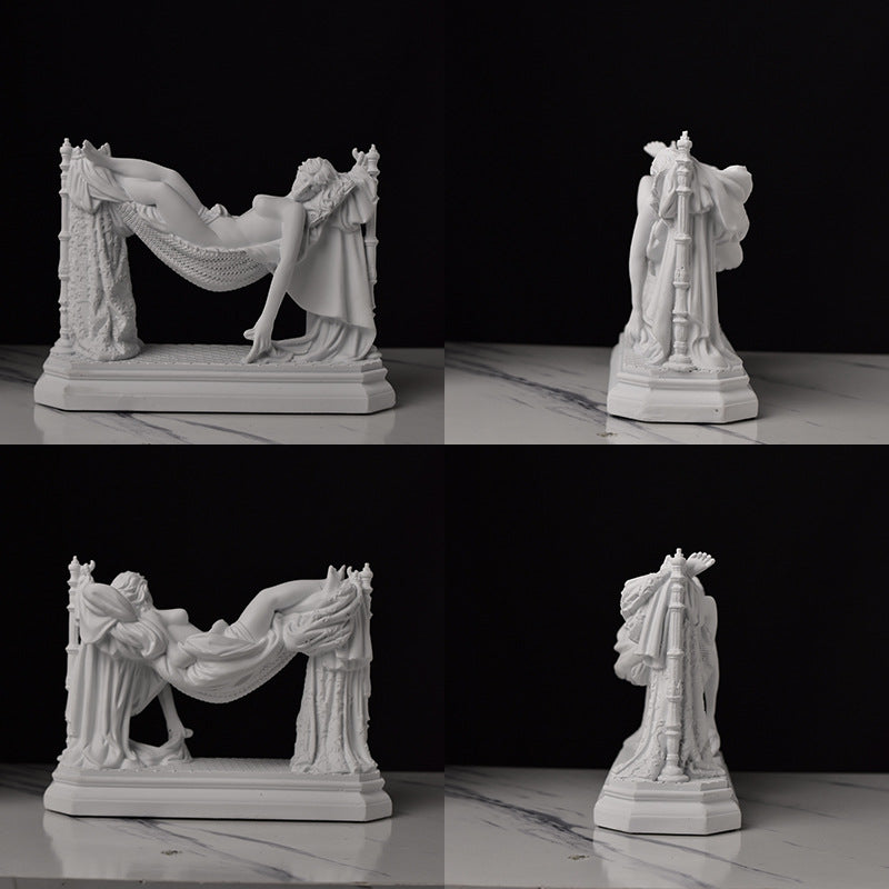 Estatuas de diosas griegas clásicas: pequeñas figuras artísticas, esculturas de Venus para estanterías de oficina y decoración de sala de estar.