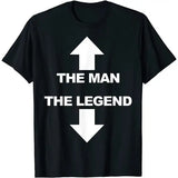Legendary Humor Pattern Printed Top Short Sleeve Round Neck T-shirt - Lootquake