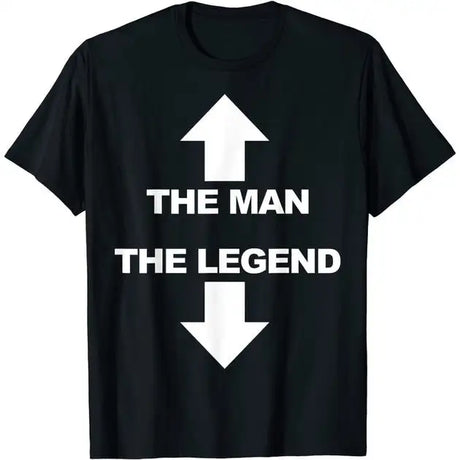 Legendary Humor Pattern Printed Top Short Sleeve Round Neck T-shirt - Lootquake