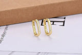 European And American Entry Lux U-shaped Earrings Female Simple Solid - Lootquake