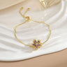 Simple Rotatable Flower Color-preserving Pure Copper Gold-plated Bracelet - Lootquake