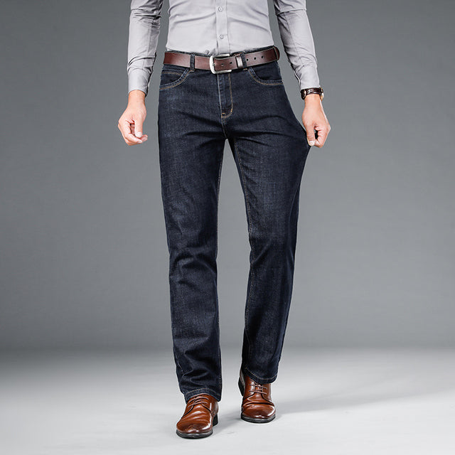 Loose Straight Business Washed Jeans - Lootquake