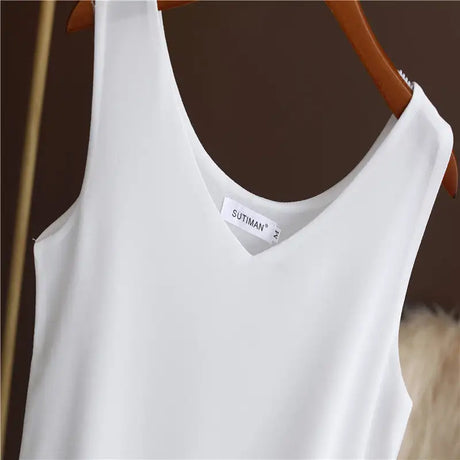 Original New Arrival 2024 Summer Fashion Brand Sleeveless Top Women's Chiffon Shirt Loose Plus Size Show Clothing Shirt Blouse - Lootquake