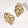 Pendientes de acero inoxidable de temperamento simple con baño de oro de 18 quilates que no se decoloran