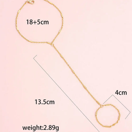 Women's Beach Ring Bracelet Integrated Chain - Lootquake