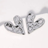 Pendientes de acero inoxidable de temperamento simple con baño de oro de 18 quilates que no se decoloran