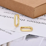 European And American Entry Lux U-shaped Earrings Female Simple Solid - Lootquake