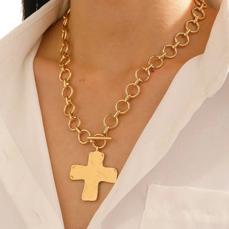 European And American Cross Alloy Pendant Necklace - Lootquake