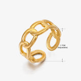 Anillo de acero inoxidable con forma de moda retro para mujer