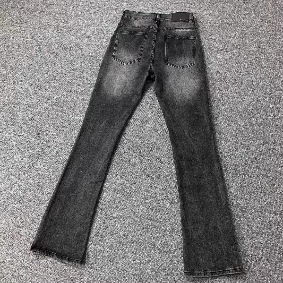 Two-color Bronzing Brush Wax Wash Distressed Micro-elastic Horn Jeans For Men - Lootquake