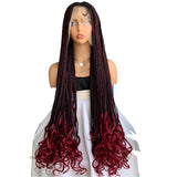 36" Box Braids Wave Full Lace Wig | African Dreadlocks Style