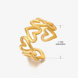 Anillo de acero inoxidable con forma de moda retro para mujer