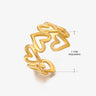 Anillo de acero inoxidable con forma de moda retro para mujer