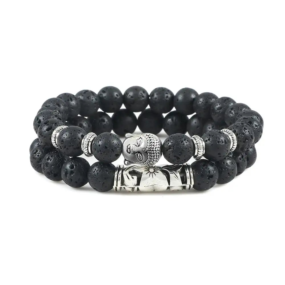Wooden Bead Bracelet Buddha Head Men's And Women's Suits Hollow Out Hand Jewelry - Lootquake