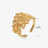Anillo de acero inoxidable con forma de moda retro para mujer
