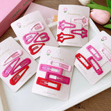 Sweet Rose Hollow Heart Five-star Barrettes