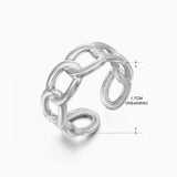 Anillo de acero inoxidable con forma de moda retro para mujer