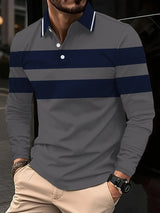 Men's Button Casual Slim Lapel 3D Printed Long Sleeve - Lootquake
