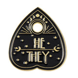 Retro English Letter SHE Cartoon Paint Brooch - Lootquake