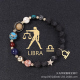 Natural Volcanic Rock Twelve Constellations Bracelets Fashion European And American Style - Lootquake