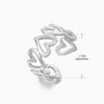 Anillo de acero inoxidable con forma de moda retro para mujer