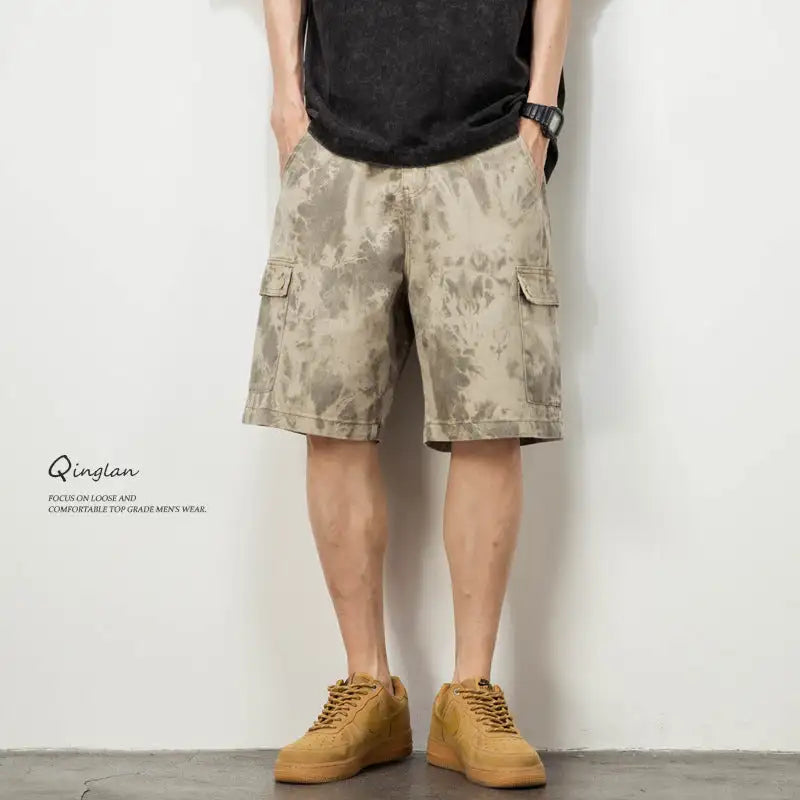 Men's Loose Desert Camouflage Denim Shorts - Lootquake